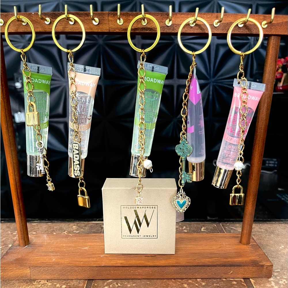 Lip Gloss Keychain Set - Multicolor